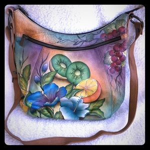 Anuschka hand painted leather purse